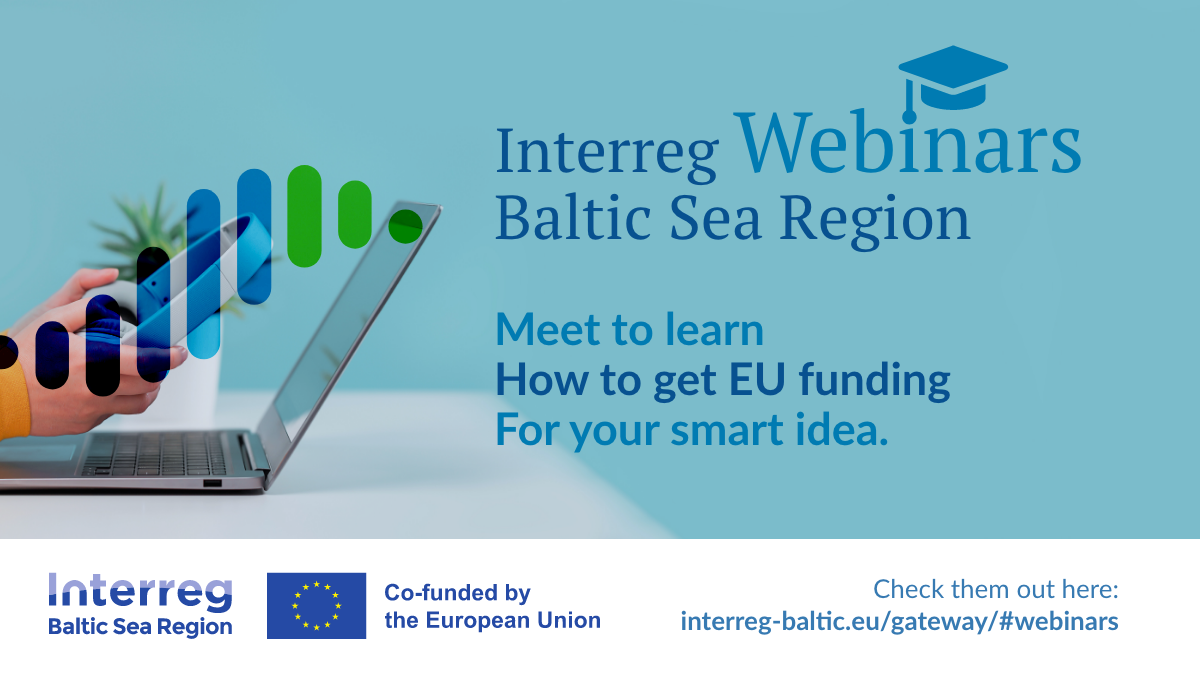 plakat som promoterer webinar i Østersjøprogrammet