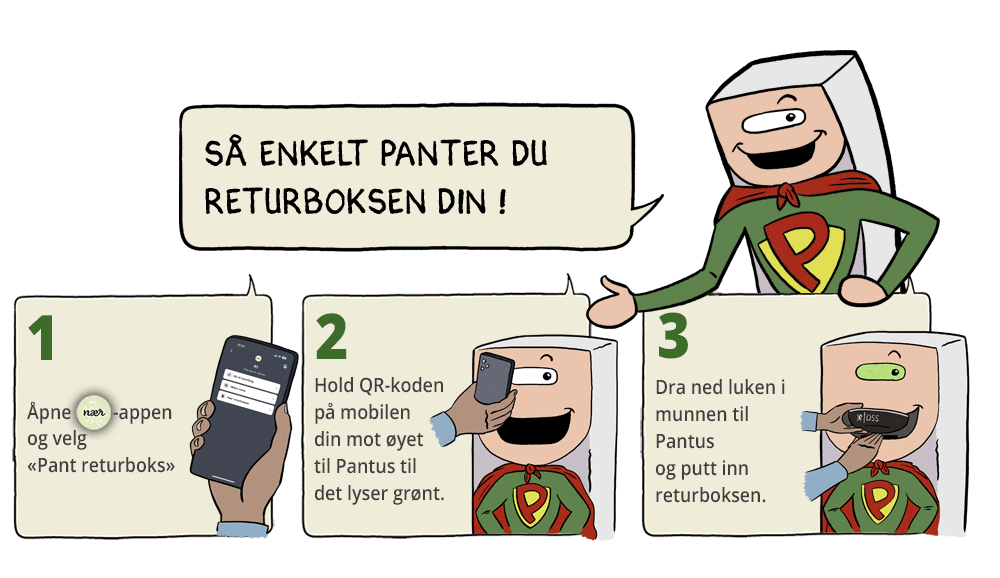 Brukerveiledning: Så enkelt panter du returboksen din